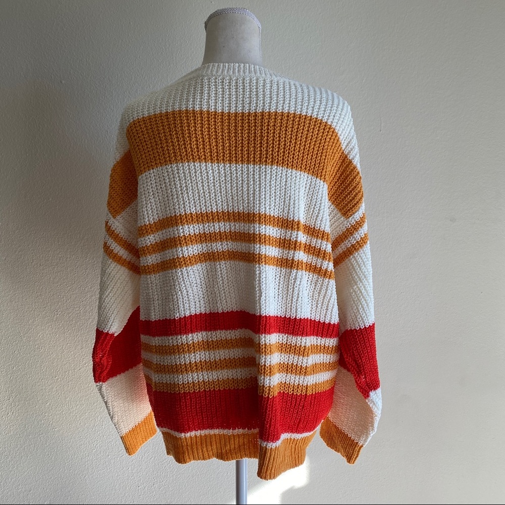 Oversized Colorful Striped Sweater - Picture 10 of 11